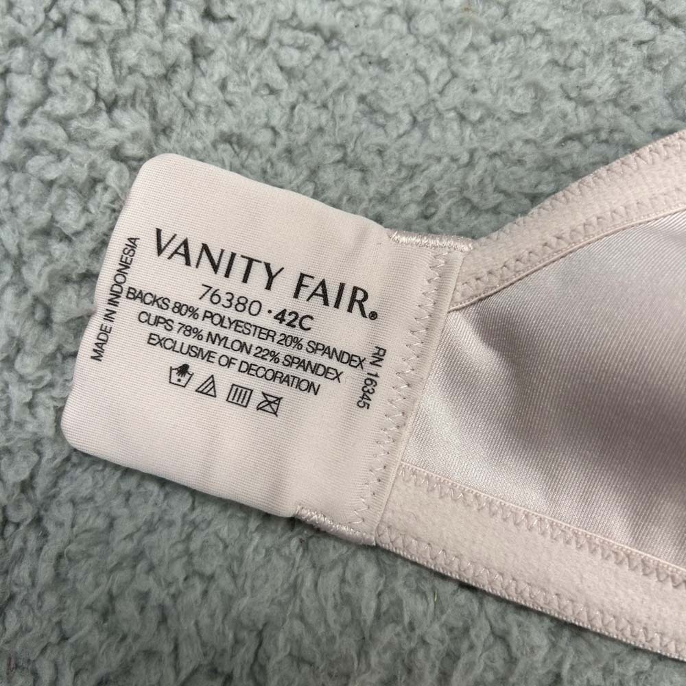 Vanity Fair Bra 42C T-Shirt Bra 76380 Beauty Back Smoothing Full Figure Contour - Picture 10 of 11